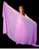 Voile rectangulaire de danse orientale parme