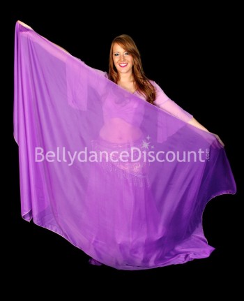 Voile rectangulaire de danse orientale violet