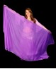 Purple rectangular oriental dance veil 