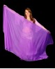 Velo rectangular violeta para danza del vientre 