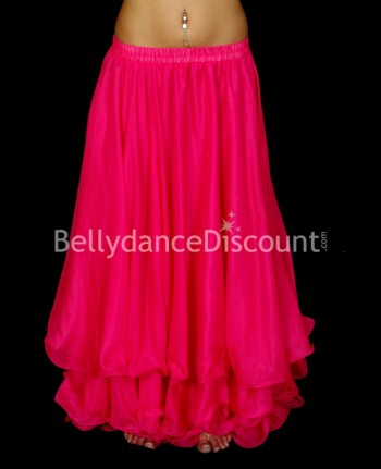 Fuchsia belly dance skirt with lining