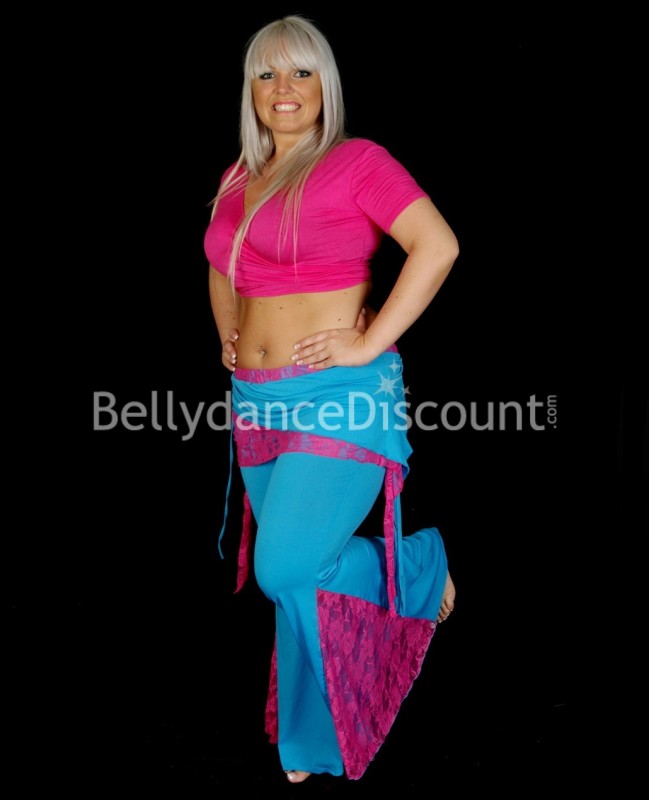 Fuchsia wrap-over top for dance lessons