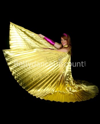 Gold opaque belly dance Isis wings