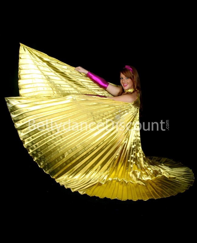 Opake Isis Flügel für den orientalischen Tanz in Gold