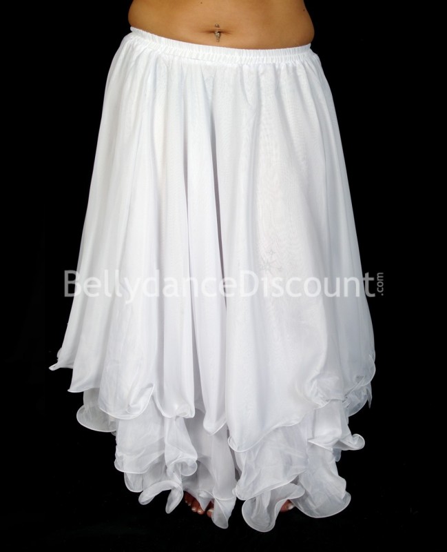 White belly dance skirt with lining - 34,90