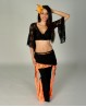 Haarblume für den orientalischen Tanz in orange