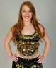 Black and gold covering belly dance top