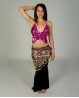 Pantalon noir fente et dentelle pour cours de danse orientale