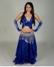 Top de danse orientale "papillon" bleu nuit