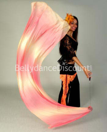 Bellydance Poi Veil orange-red yellow