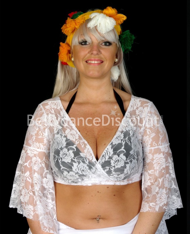 Yellow oriental dance face veil