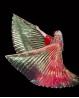 Ailes d'Isis de danse orientale rouges transparentes