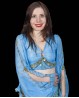 Light blue belly dance top with sleeves