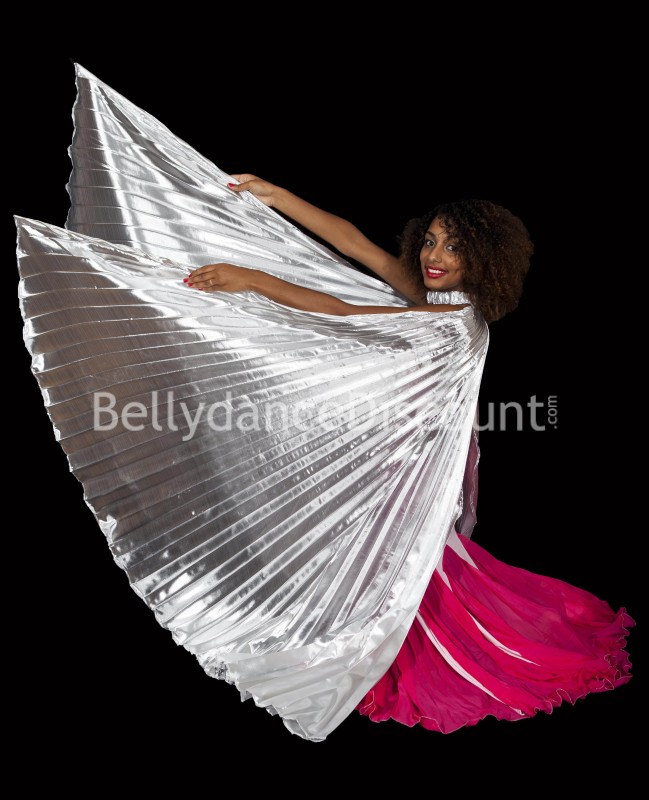 Offene Isis Flügel für den orientalischen Tanz in Silber