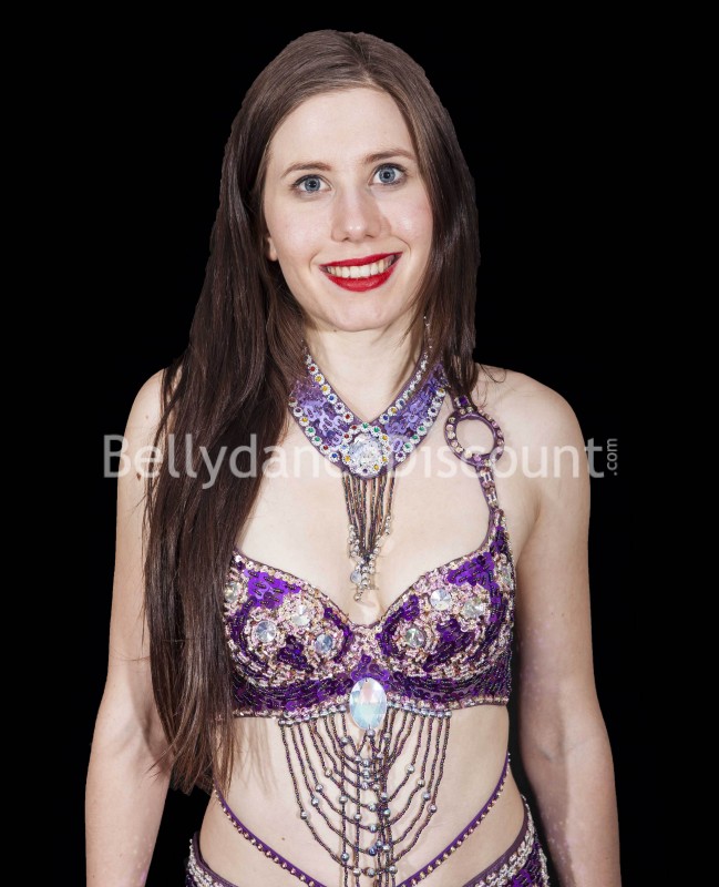 Collana di danza del ventre viola