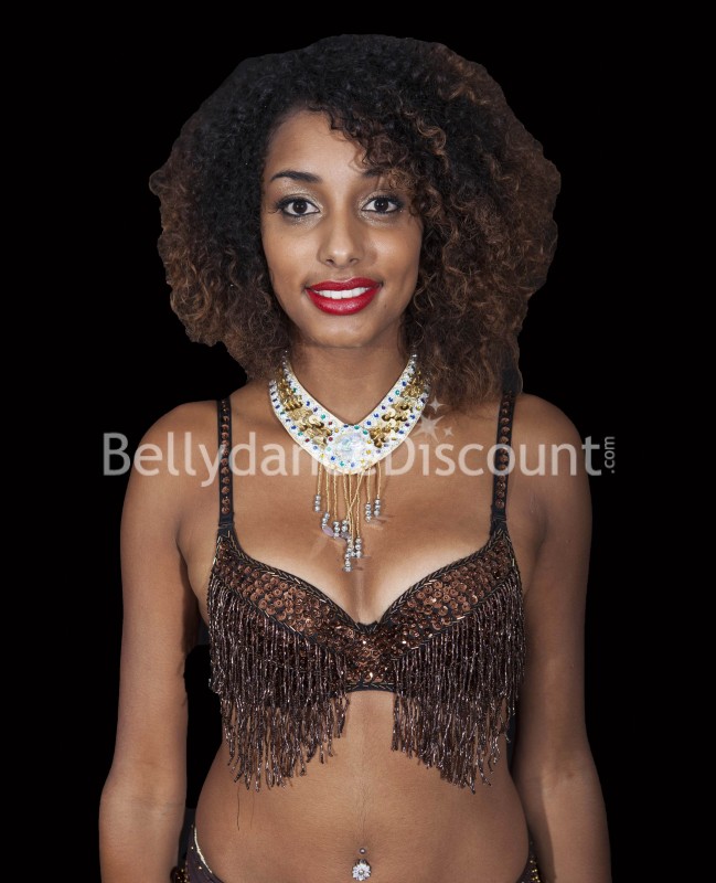 Collier de danse orientale doré