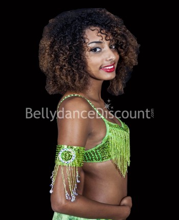 Bellydance light green upper arm bracelet