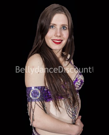 Bracciale da braccio di danza del ventre viola