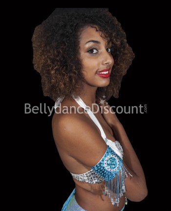 Bellydance sky-blue upper arm bracelet