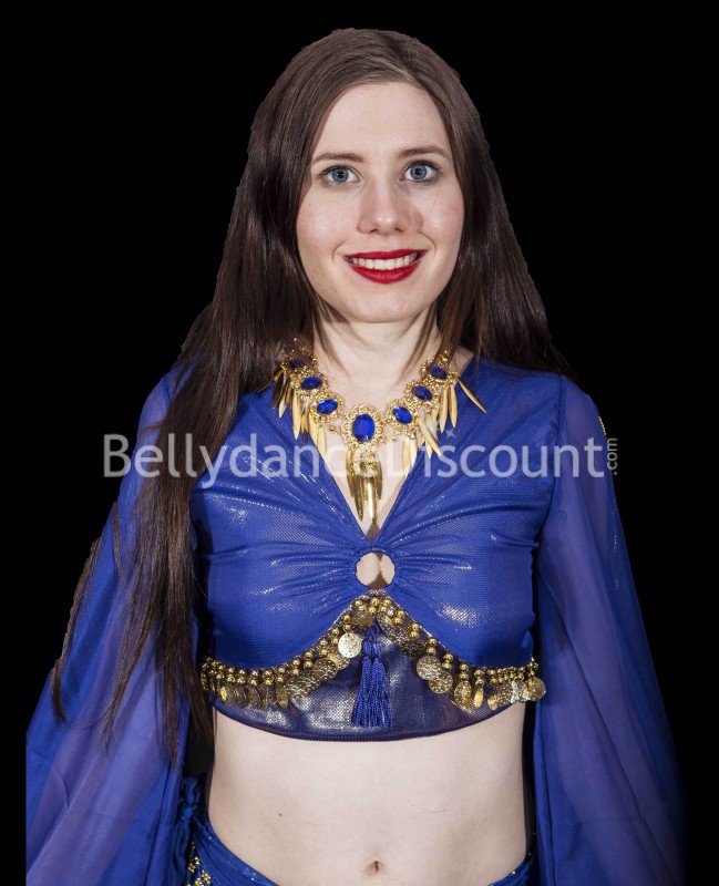 Midnight blue and gold Bellydance necklace