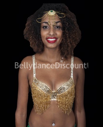 Ornement front vert de danse orientale et indienne