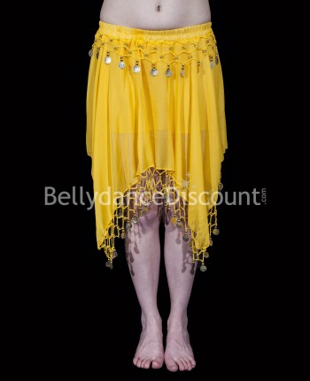 Yellow belly dance short skirt