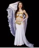 White velvet Bellydance belt with gold sequins