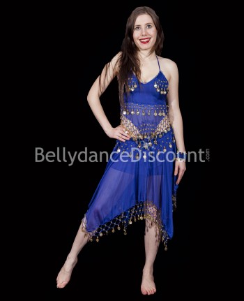 Dark blue belly dance short skirt