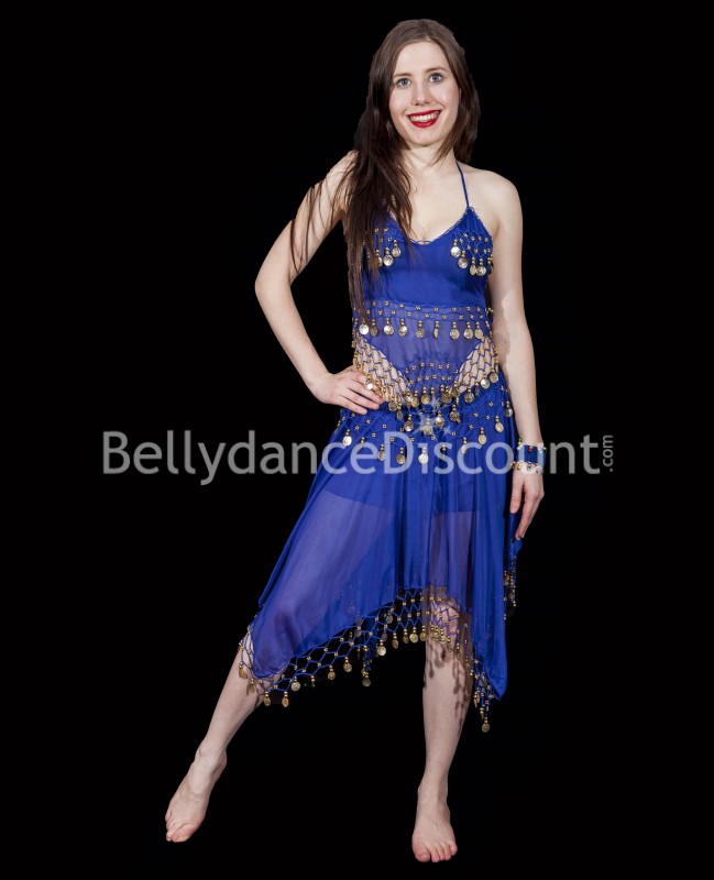 Armband für orientalischen Tanz mit Glöckchen Nachtblau