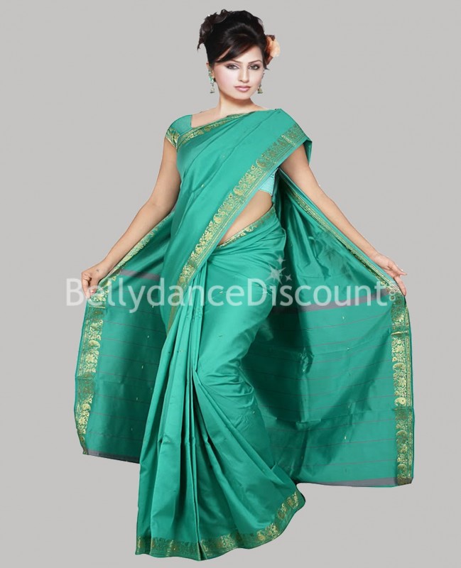 Sari di danza Bollywood verde