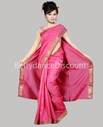 Sari für den Bollywood Tanz in Rosa