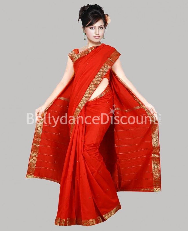 Sari di danza Bollywood rosso