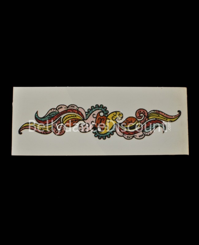 Tatoo de danse orientale et Bollywood multicolore Tatoo de danse orientale et Bollywood multicolore