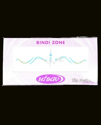 Tatoo "Front" de danse orientale et Bollywood bleu clair