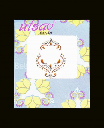 Tatoo "Nombril" de danse orientale et Bollywood orange