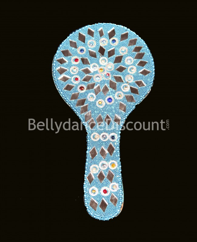 Light blue Indian mirror