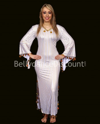 Baladi/Saïdi Kleid für den orientalischen Tanz in Weiß
