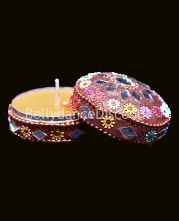 Indische Schmucktruhe und Duftkerze mit « Lavendel » Duft