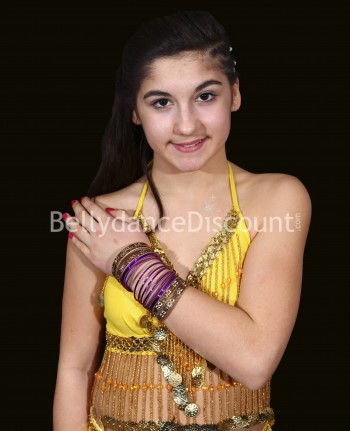 Lote de brazaletes violeta para niñas, ideal para danza Bollywood 