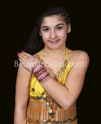 Lot de 15 bracelets indiens "Enfant" fuchsia