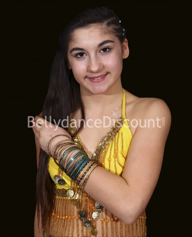 Lotto di braccialetti bambina di danza Bollywood azzurri