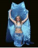 Light blue opaque belly dance Isis wings