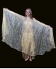 Voile circulaire de danse orientale en organza or