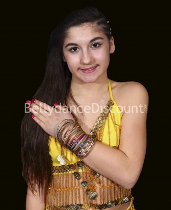 Lote de brazaletes multicolor para niñas, ideal para danza Bollywood 