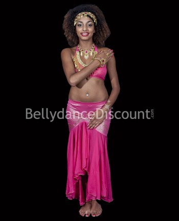 Gioiello per la fronte rosa e oro di danza del ventre e Bollywood