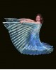 Transparent Bellydance Isis wings for kids light blue