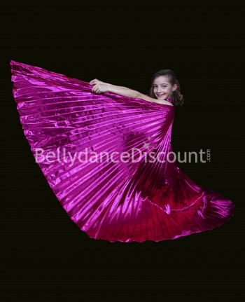 Ailes d’Isis enfant de danse orientale opaques fuchsia