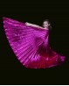 Ali di Iside bambina di danza del ventre opache fucsia