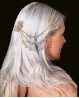 Ornement cheveux chaînettes or et strass