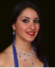 Bellydance midnight blue rhinestone jewelry set